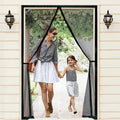 TYMF Magnetic Door screen Mosquito Net Mesh Black Custom Size Fly Insect Invisible self-adhesive for Kitchen indoor living room