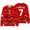 Christmas Ronaldo fan commemorative football Sweatshirts Autumn Fashion Leisure Y2K Children's Hoodies Men's Women's Sweatshirts