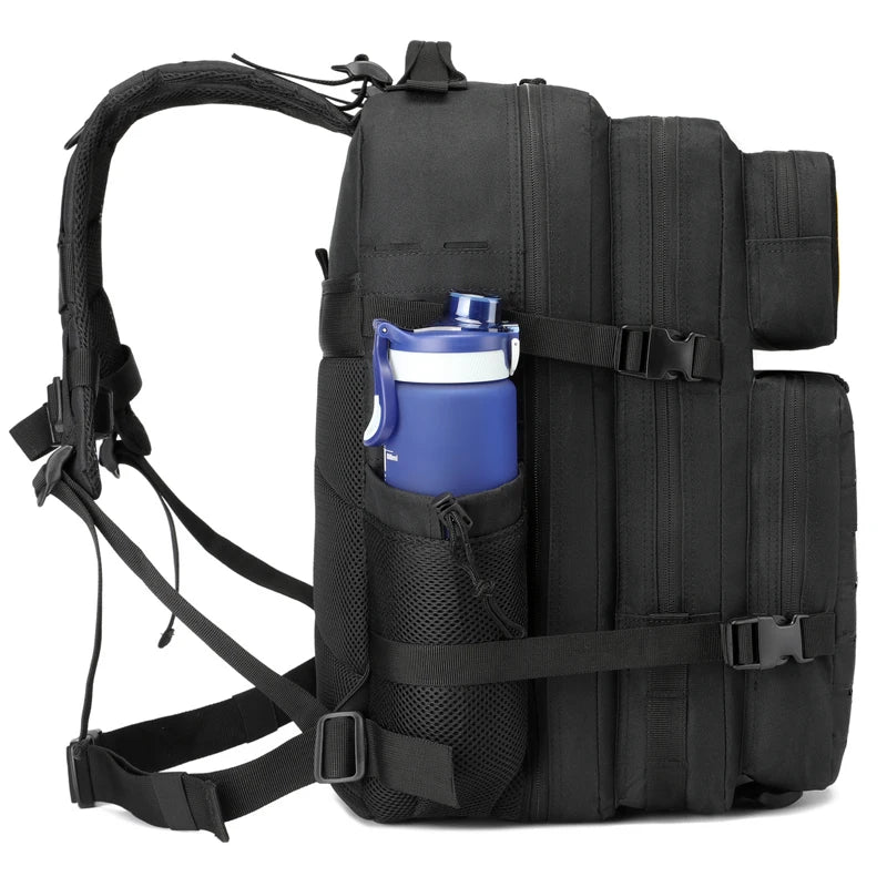 45L Men's Outdoor backpack Molle Backpack Hiking Backpack with bottle Stand Outdoor Hiking bag Fitness Backpack