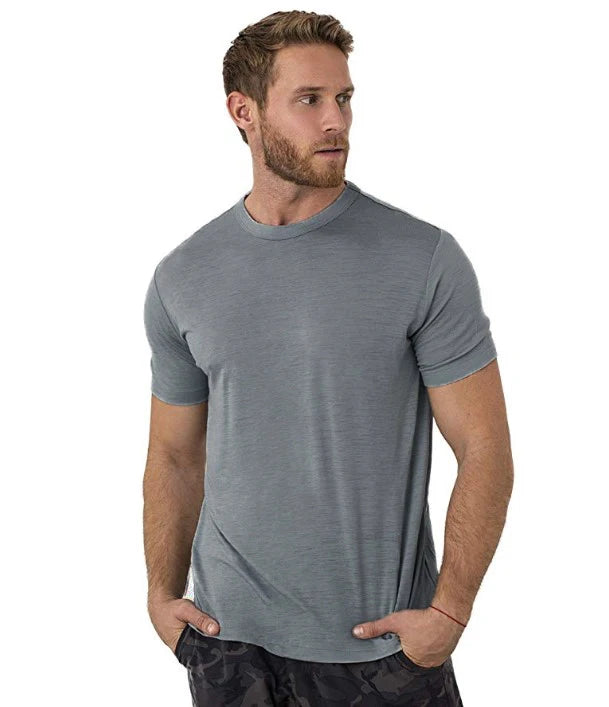 100% Merino Wool T Shirt Men Merino Wool T Shirt Base Layer Merino Wool Shirt Soft Wicking Breathable Anti-Odor No-itch USA Size