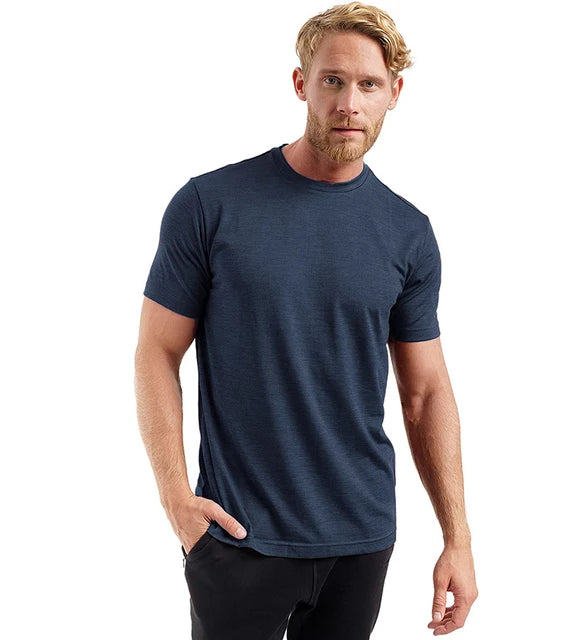 100% Merino Wool T Shirt Men Merino Wool T Shirt Base Layer Merino Wool Shirt Soft Wicking Breathable Anti-Odor No-itch USA Size