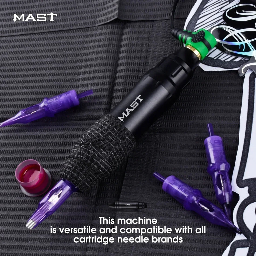 Mast P10 Ultra Permanent Makeup Kit RCA Tattoo Machine Pen OLED Screen Power Supply Mast Pro Cartridge Needles Tattoo Set