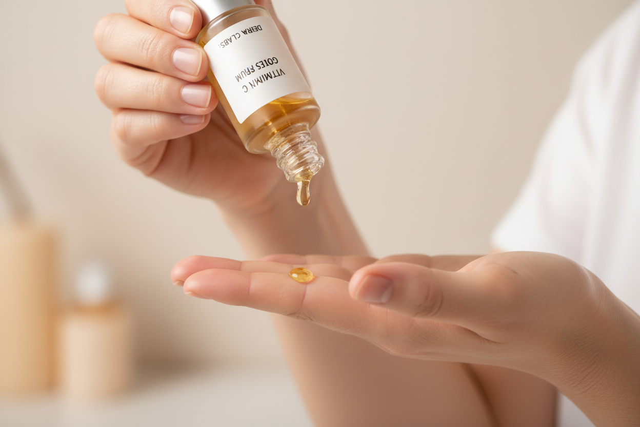 Applying ClearSpot Vitamin C Brightening Serum